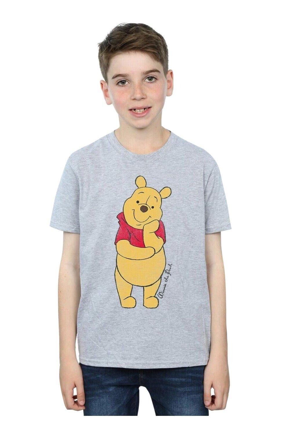 

Классическая хлопковая футболка Winnie The Pooh, серый