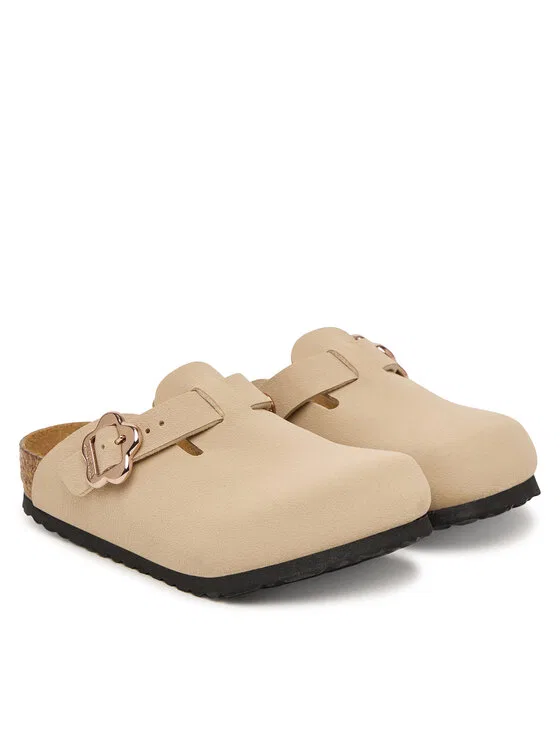 Шлепанцы Boston Flower Buckle Birkenstock, бежевый — фото 2