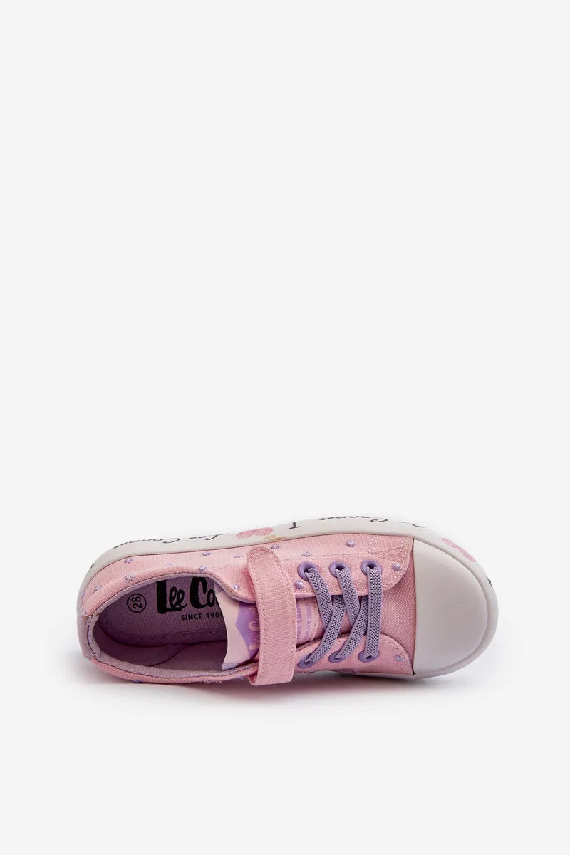 Детские кеды Lee Cooper, Pink — фото 3