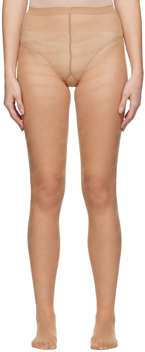 

Коричневые колготки с монограммой Wolford Edition VETEMENTS, Коричневый, Коричневые колготки с монограммой Wolford Edition VETEMENTS