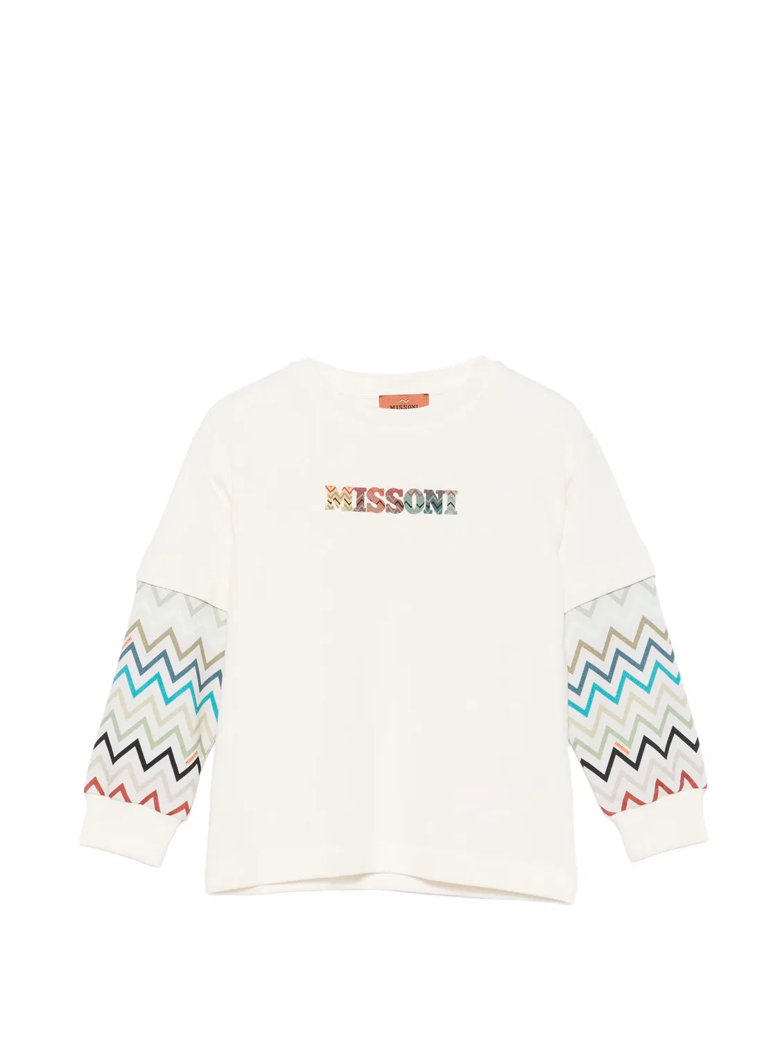 Свитшот с принтом зигзаг нейтральных тонов Missoni, нейтральные