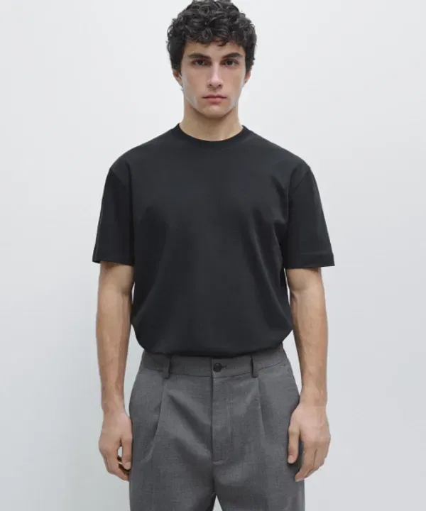 Футболка из 100% хлопка средней плотности, Massimo Dutti