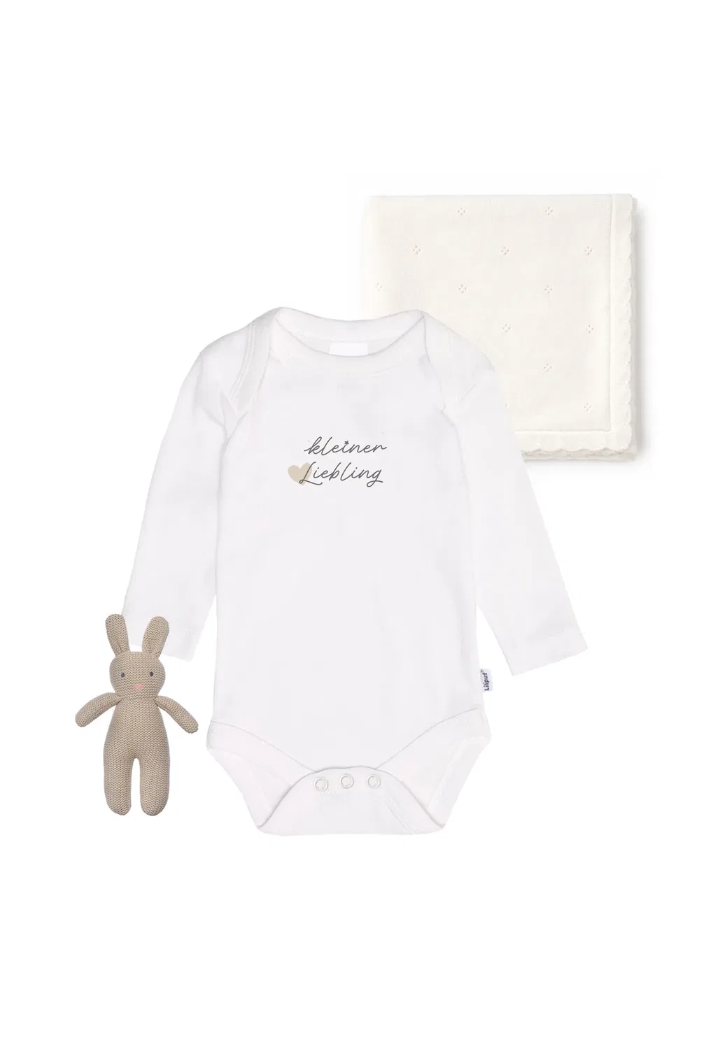 Baby-Geschenkset kleiner Liebling унисекс - боди Liliput, Weiss-Beige