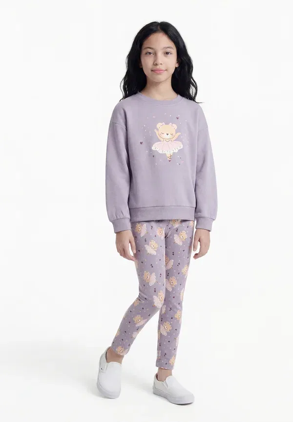Толстовка и брюки с принтом Nmfvalona Name It Lavender Gray, серый