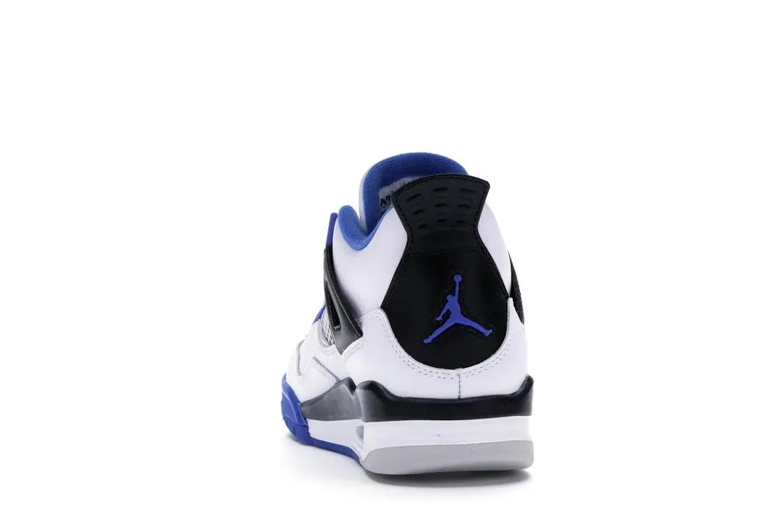 Детские кроссовки Lifestyle с принтом Jordan 4 Retro Motorsports (2017) GS Jordan, White/Game Royal-Black — фото 4