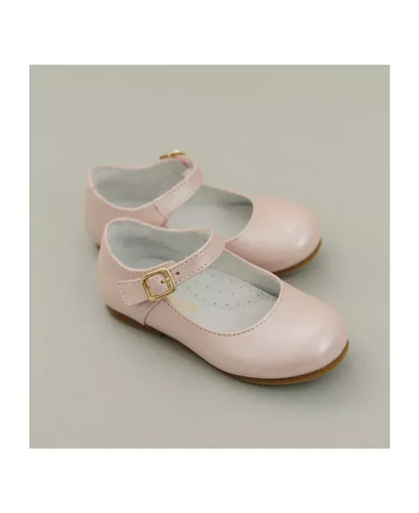 Детские балетки для девочек с ремешком Rebecca L'Amour Shoes, розовый — фото 2
