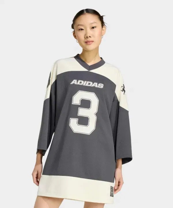 Мини-платье хоккейная джерси Adidas, черный