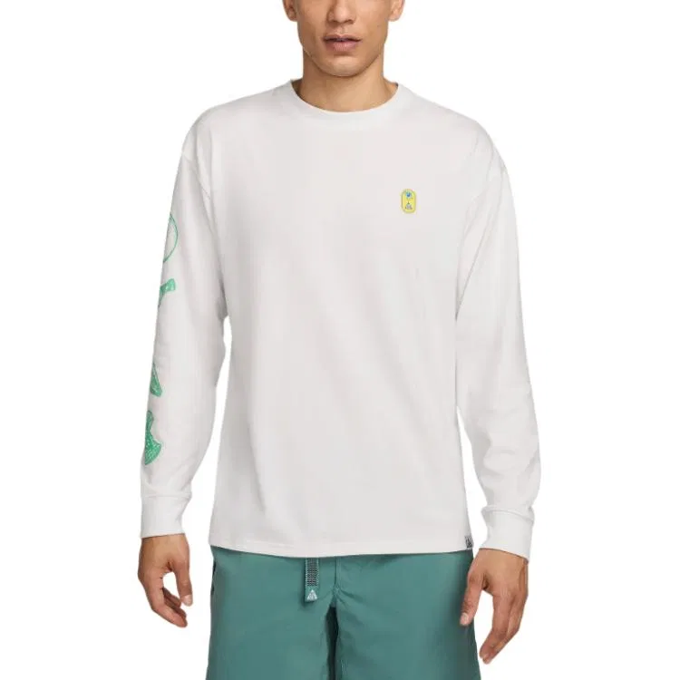 Мужская футболка с длинным рукавом Dri-FIT Hike Snacks Nike, Summit White