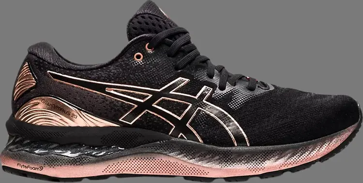 

Кроссовки wmns gel nimbus 23 platinum 'black rose gold' Asics, черный