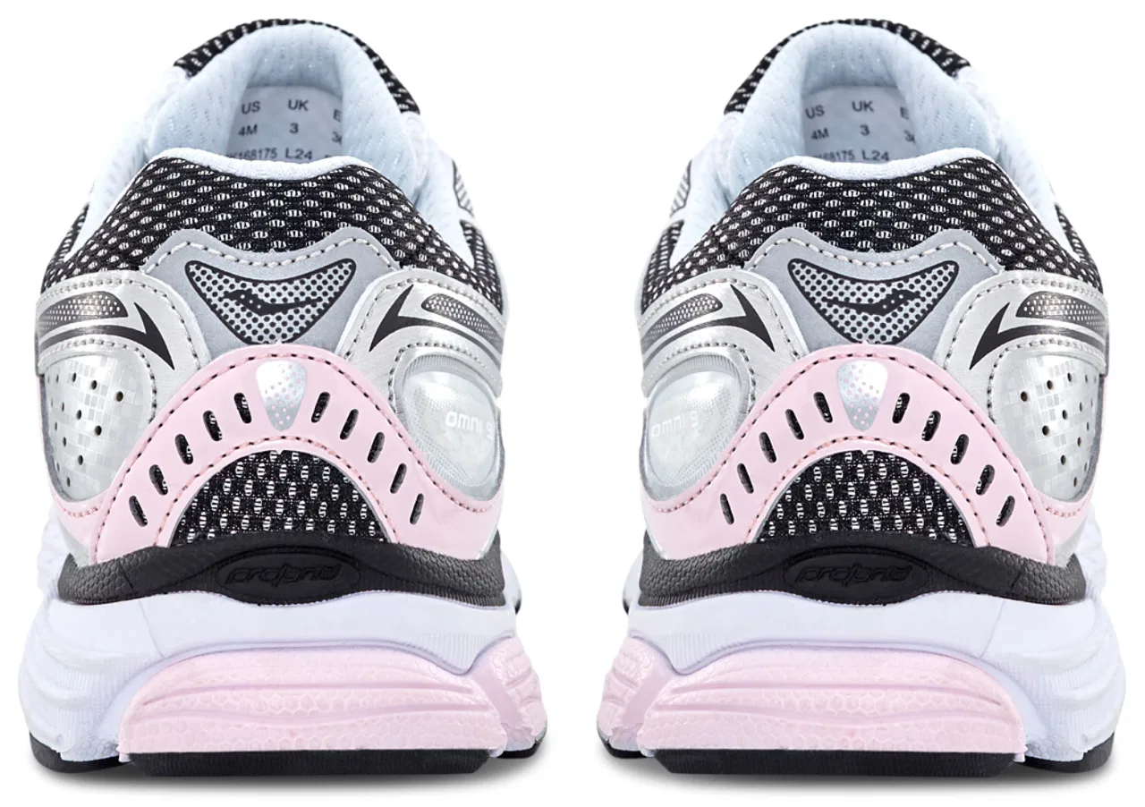 Кроссовки для девочек Omni 9 Saucony, цвет Silver/Pink — фото 3