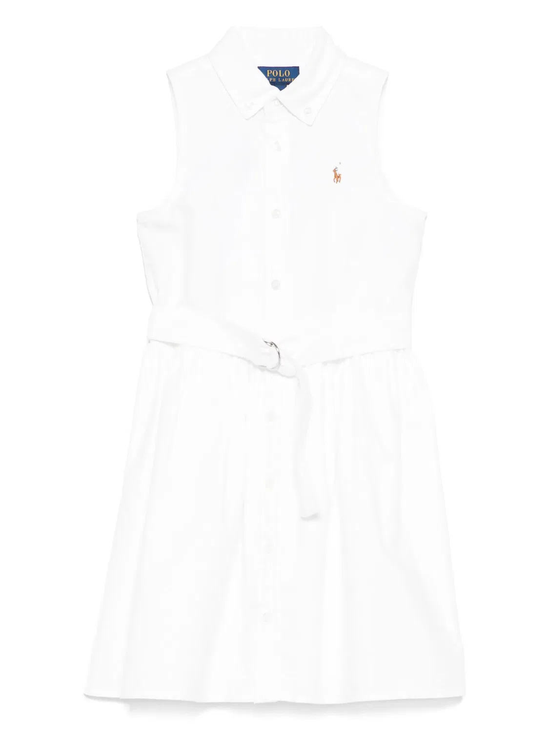 Платье с вышивкой пони белое Polo Ralph Lauren, белый