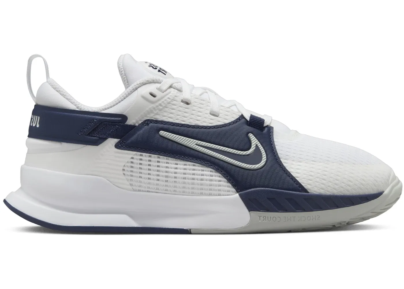 Детские кроссовки для мальчиков с кожаным верхом Nike Crosscourt, White/Midnight Navy/Light Silver