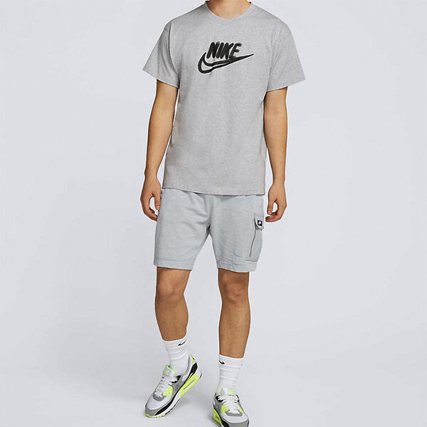 Футболка с граффити-логотипом и коротким рукавом Nike, серый — фото 3