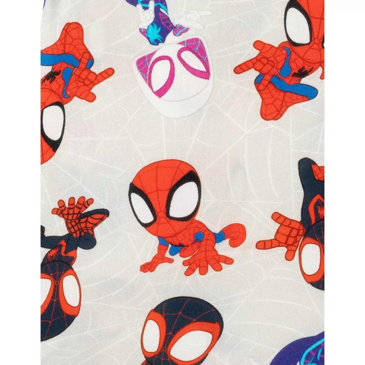 Детское платье-рубашка для мальчиков с принтом Marvel Spidey and His Amazing Friends Hawaiian Button Down Dress Shirt Marvel, Light Gray — фото 3