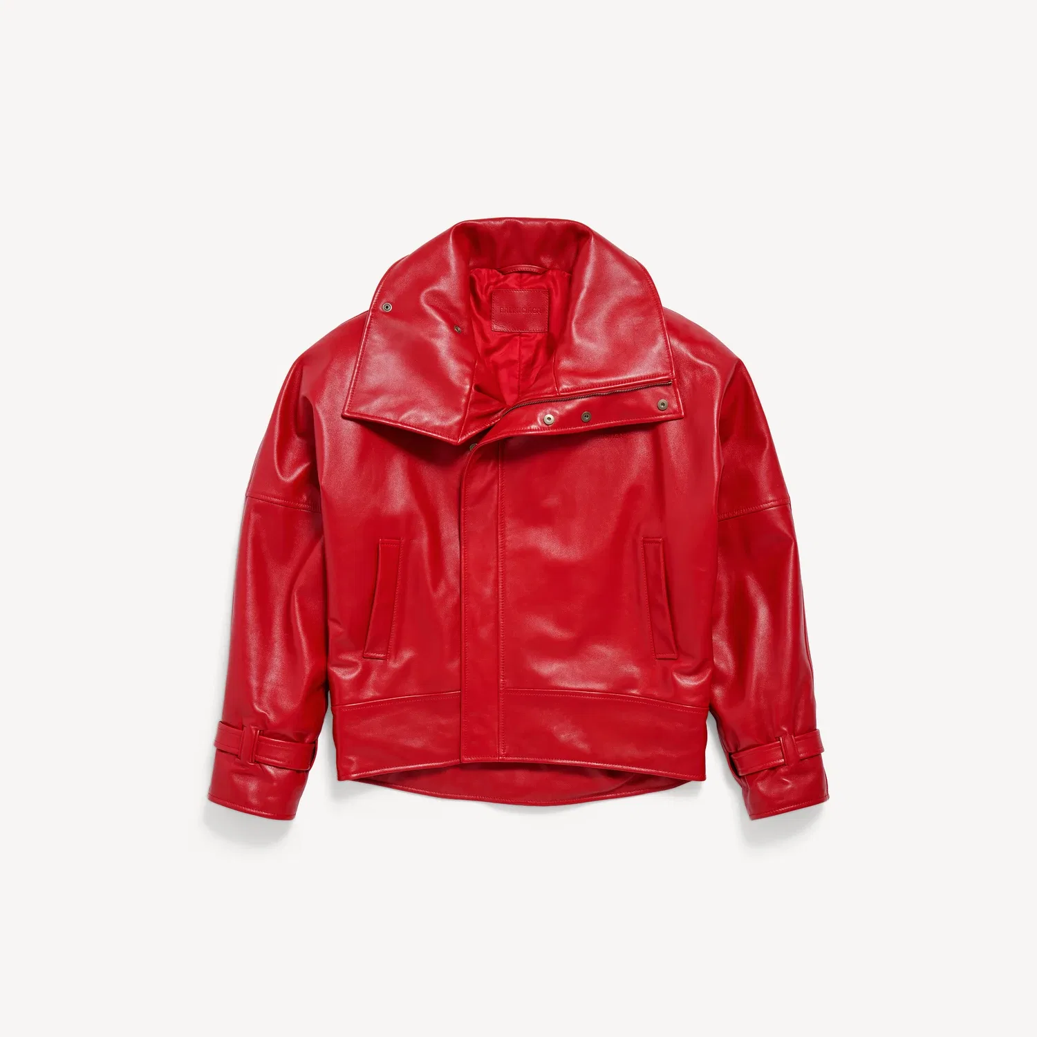 Женская круглая куртка-бомбер красного цвета Balenciaga, красный