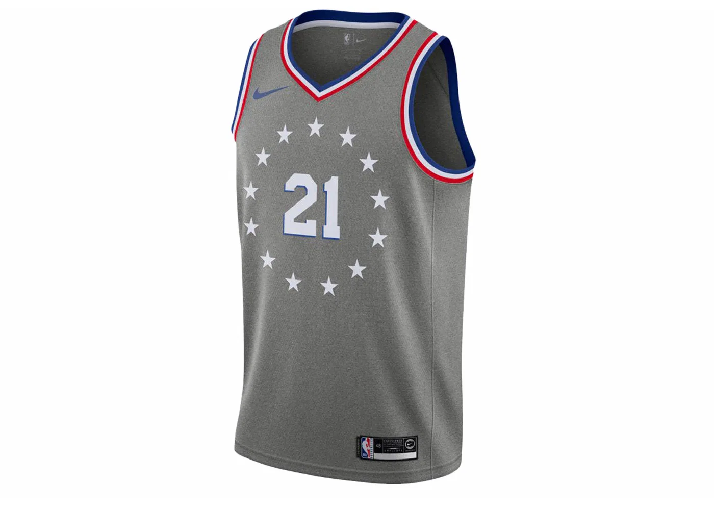 Мужская джерси с принтом Nike Embiid City Edition Swingman, Grey