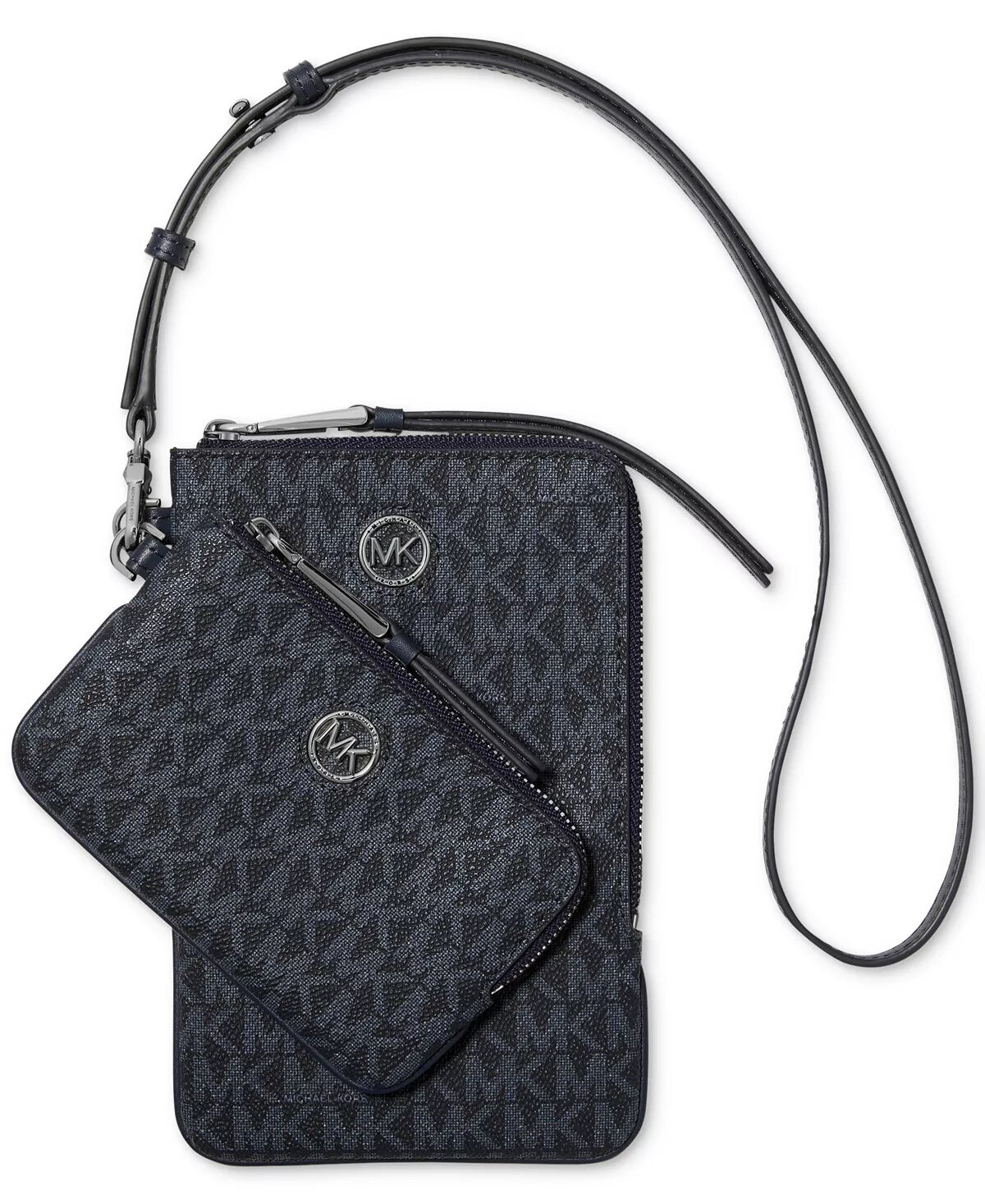

Чехол Michael Michael Kors Medium Logo Zip Lanyard, темно-синий
