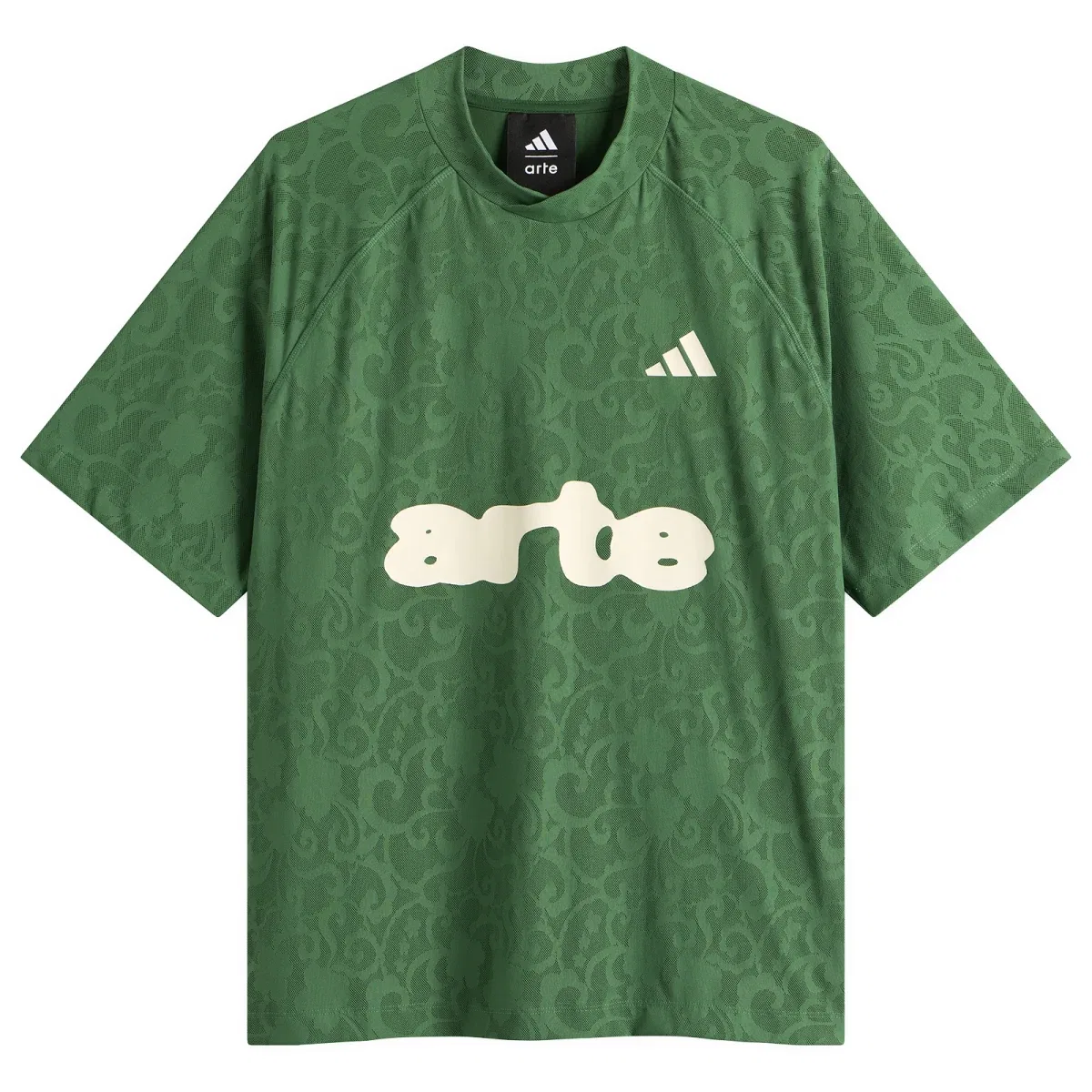 Футболка с длинным рукавом X Arte Engineered Lace Jersey Adidas, Amazon Green & Off White