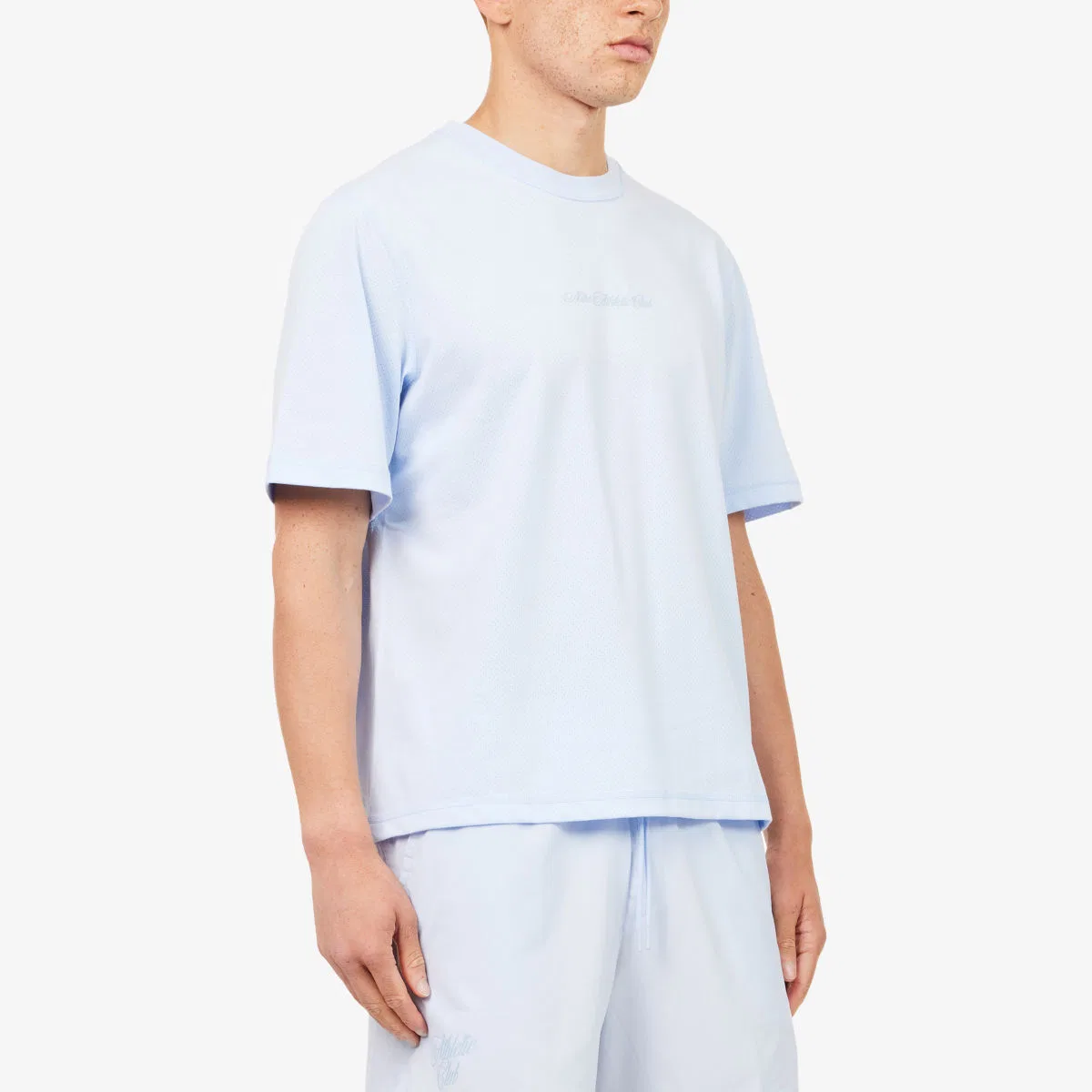 Тканая футболка Dri-fit с принтом логотипа и текста Nike, синий — фото 3