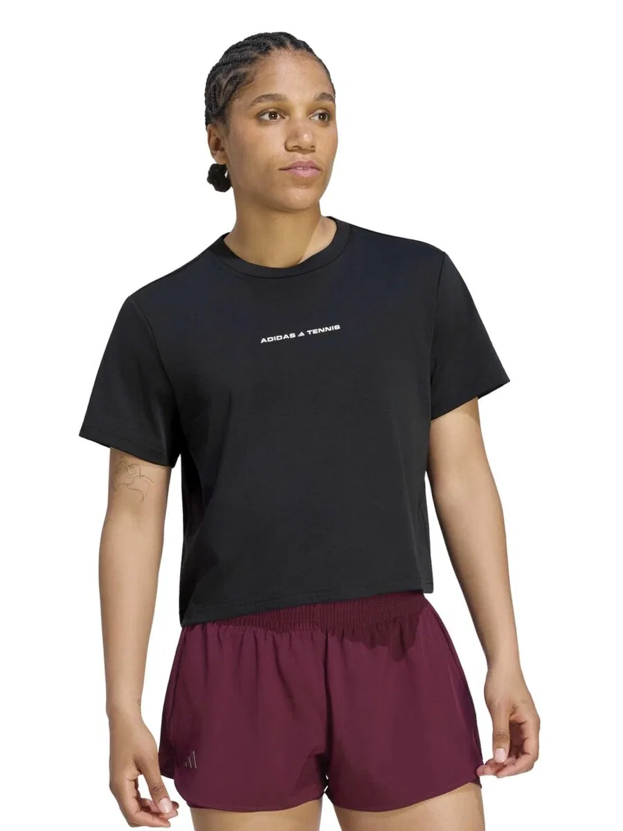 Спортивная футболка ADIDAS PERFORMANCE Performance Shirt 'Tns Cltr' черного цвета — фото 2