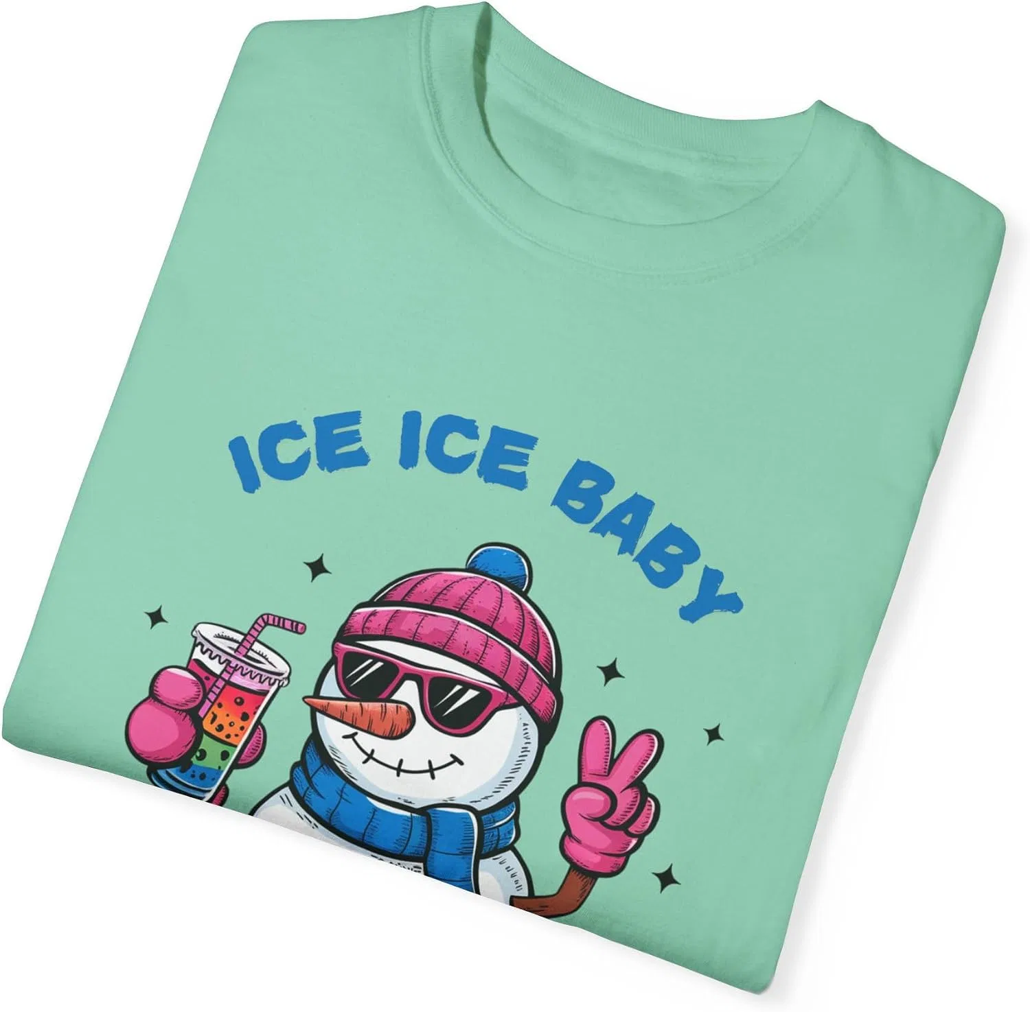 Футболка с принтом Ice Ice Baby Comfort Colors, Island Reef — фото 4