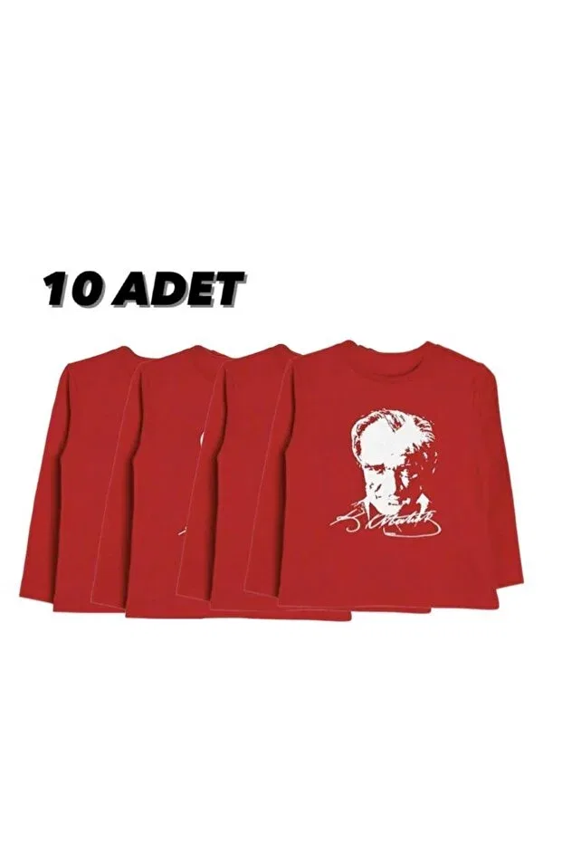 Детский лонгслив для девочек с принтом Basics Fatella, Red