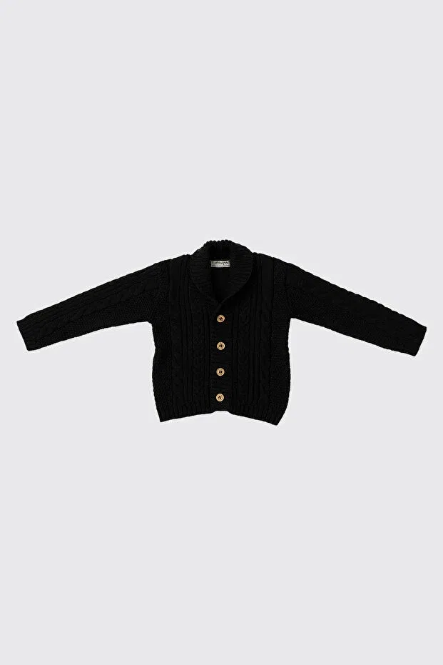 Детский кардиган из трикотажа Panço, Black