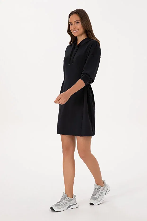 Женское платье-худи с капюшоном с длинным рукавом U.S. Polo Assn., Black