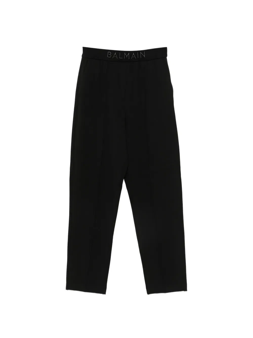 Брюки с вышивкой логотипа Balmain Kids, черный