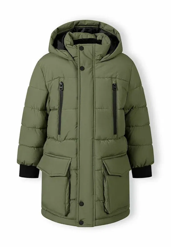 Куртка с капюшоном, утепленная, Long warm fixed hood, Minoti, Khaki, хаки — фото 3