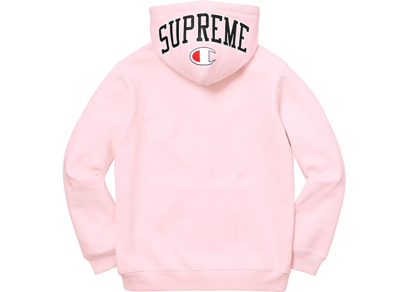 Мужская толстовка на молнии с принтом Supreme Champion Arc Logo, Light Pink — фото 2