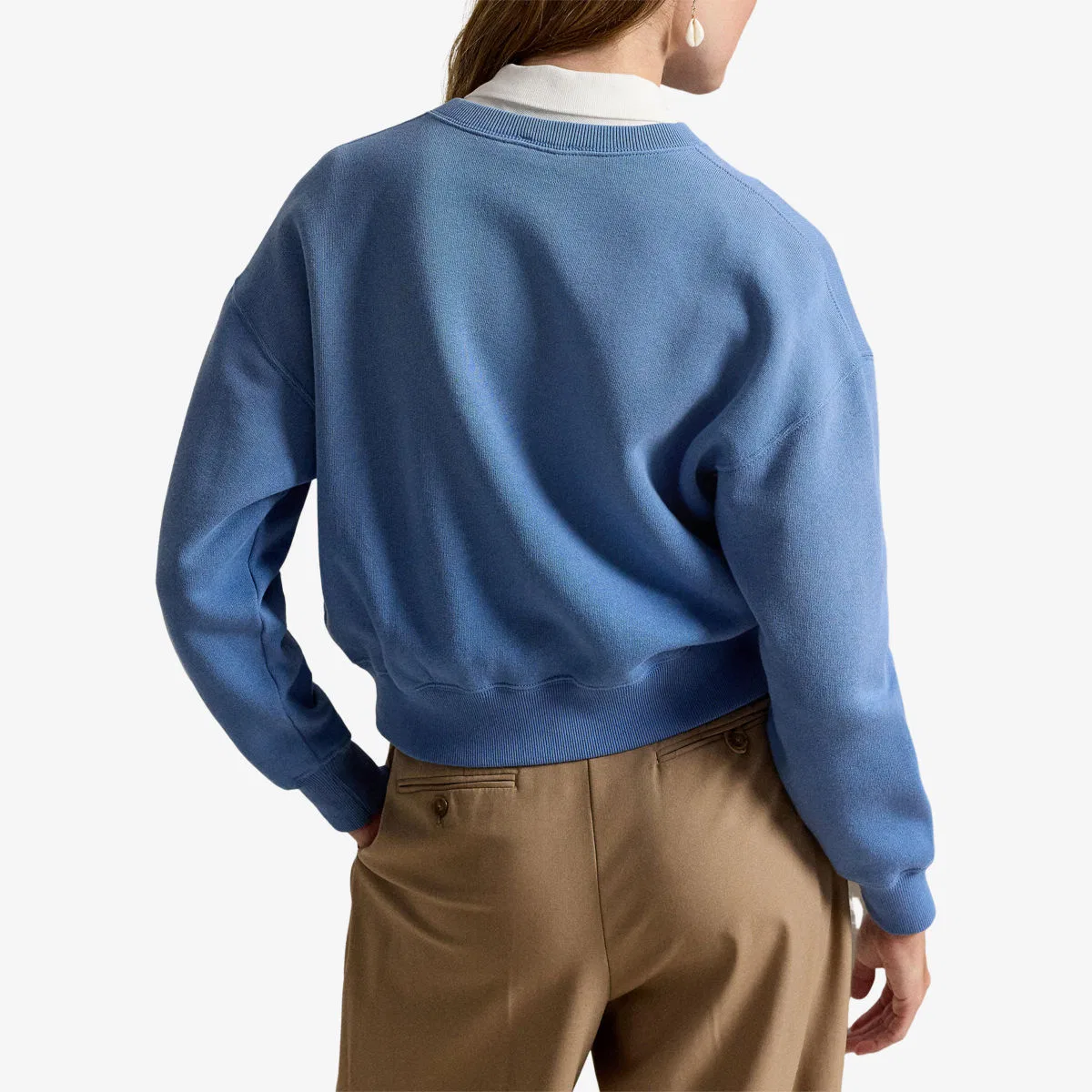 Фирменный хлопковый кардиган с круглым вырезом Polo Ralph Lauren, синий — фото 4