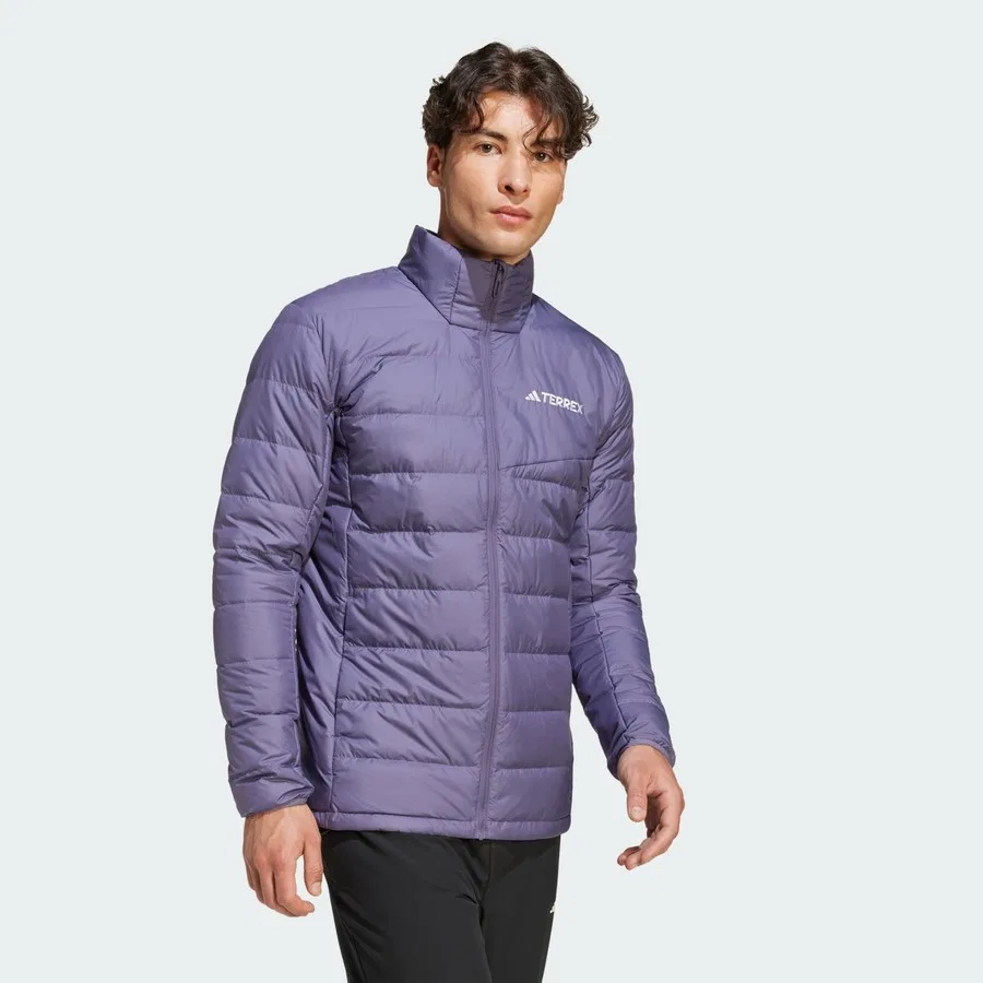 Мужской пуховик с наполнителем из полиэстера adidas JZ9965 MT Down Jacket, Фиолетовый — фото 3