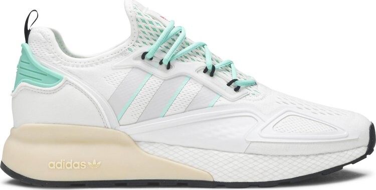 Кроссовки Adidas ZX 2K Boost 'Grey Hi-Res Green', серый — фото 2