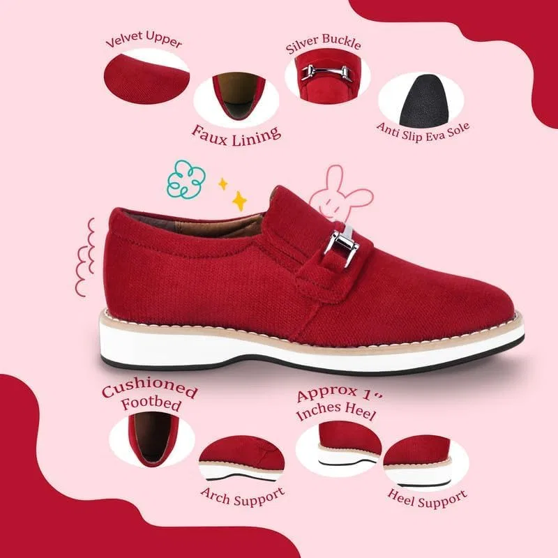 Детские туфли-лоферы из вельвета с кисточками для мальчиков LIBERTYZENO, Red — фото 3