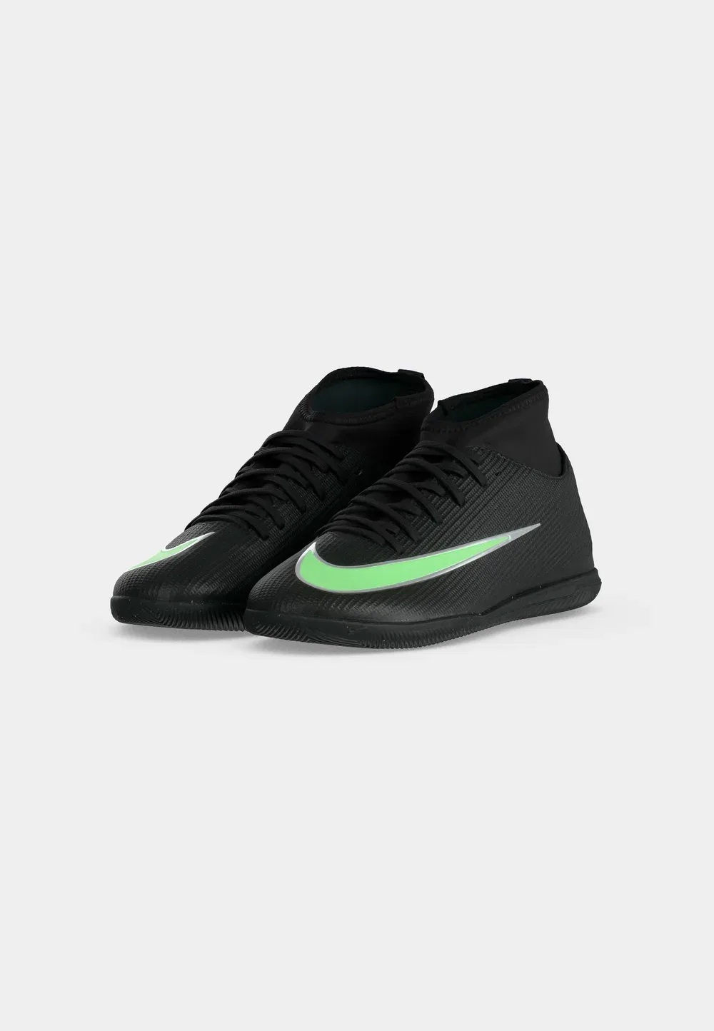 Детские футбольные бутсы Jr Mercurial Superfly 11 Club IC унисекс - для игры в помещении Nike Performance, Black/Illusion Green — фото 3