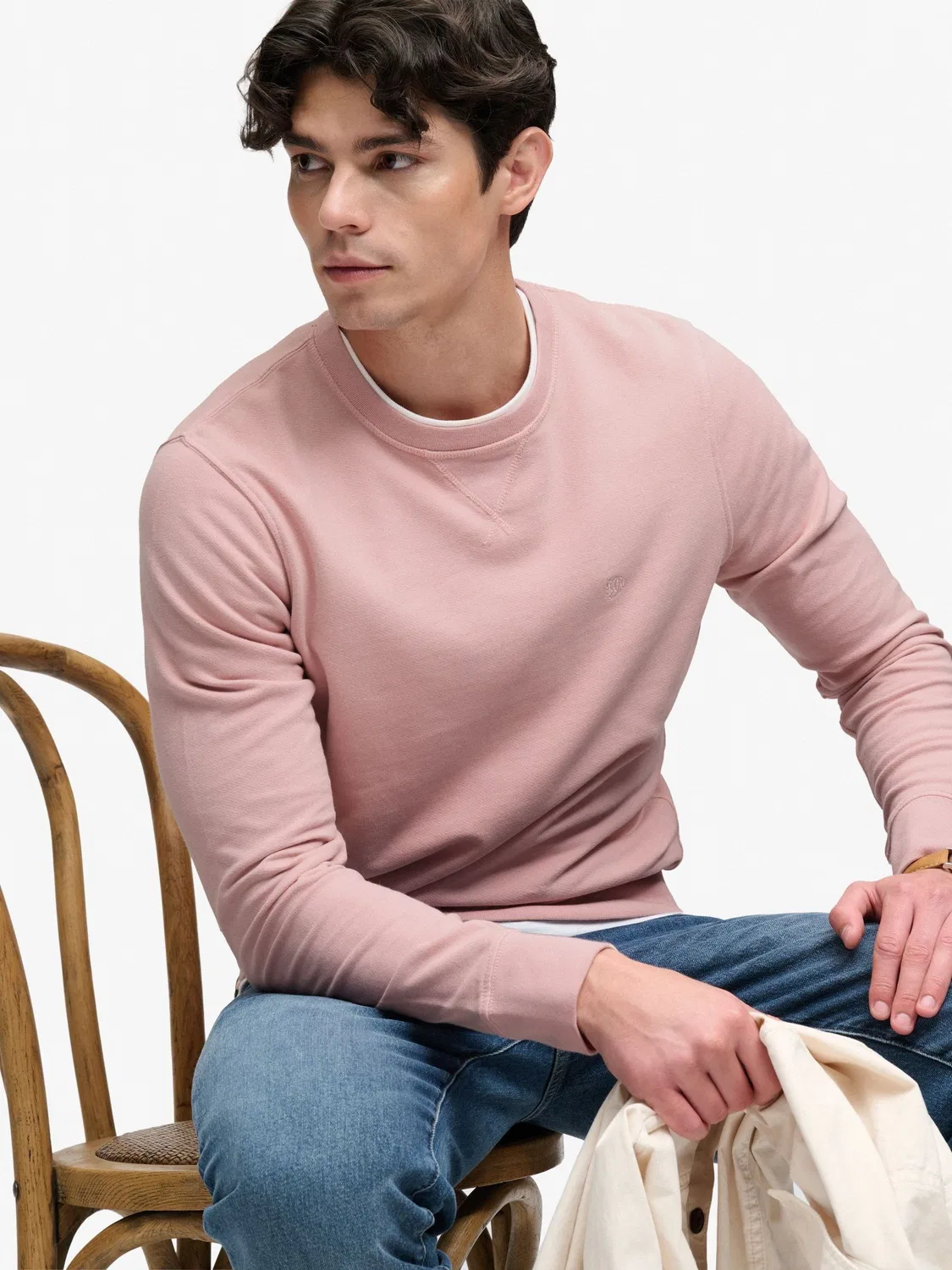 Свитшот с вышивкой Superdry Classic Essential, розовый — фото 4