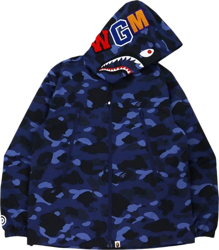 

Худи BAPE Color Camo Shark Hoodie Jacket 'Navy', синий