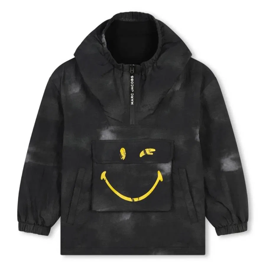 Ветровка с принтом Smiley Face Little Marc Jacobs, Black