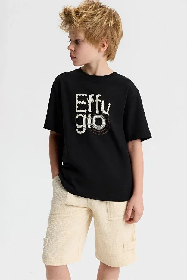 Детская футболка для мальчиков с принтом Marco Nk Kids, Black