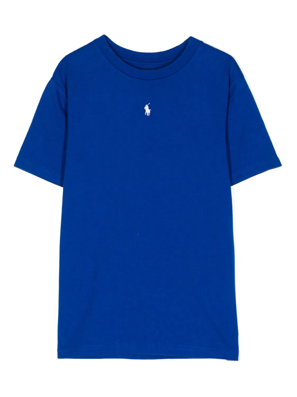 Хлопковая футболка с вышитым логотипом Polo Ralph Lauren, синий