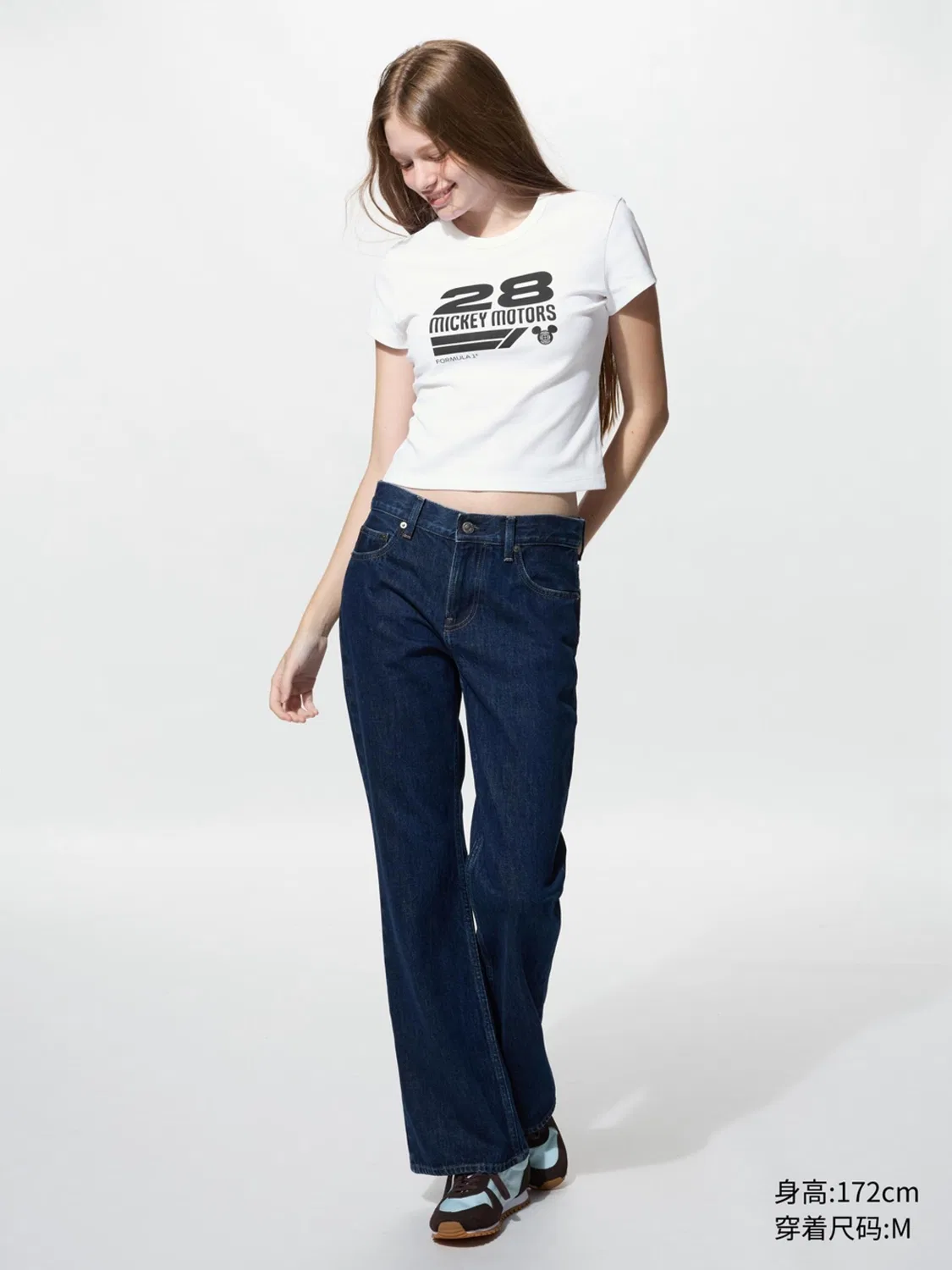 Футболка с принтом Disney x F1 Uniqlo, белая — фото 2