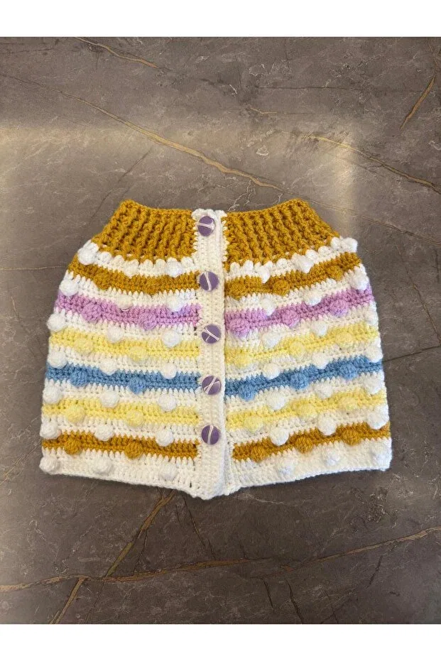 Детская юбка для девочек вязаная Hand knitted bonbon model multicolor Izelticaret, Multicolor