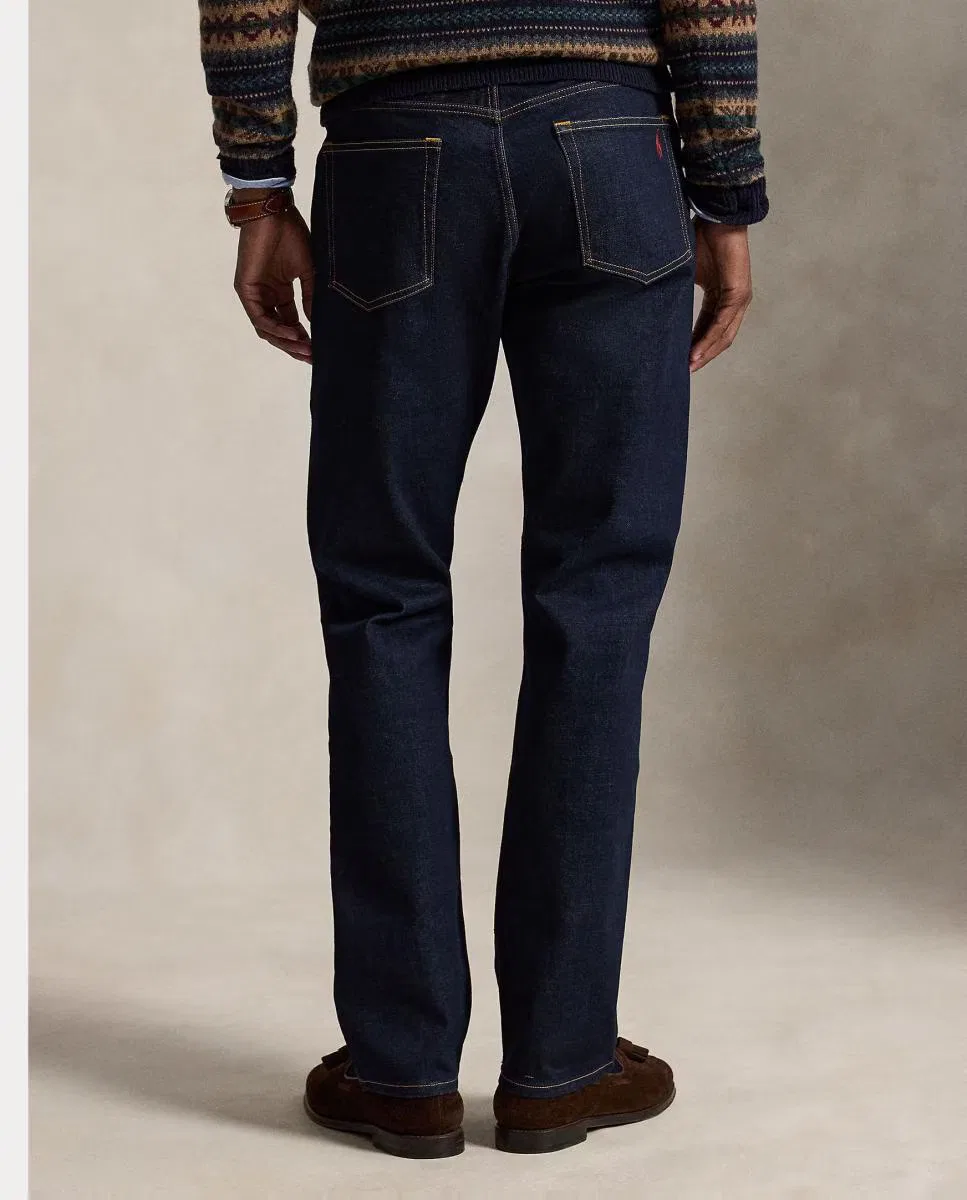 Мужские джинсы из хлопка, Straight Elástico, Polo Ralph Lauren, темно-синий — фото 3