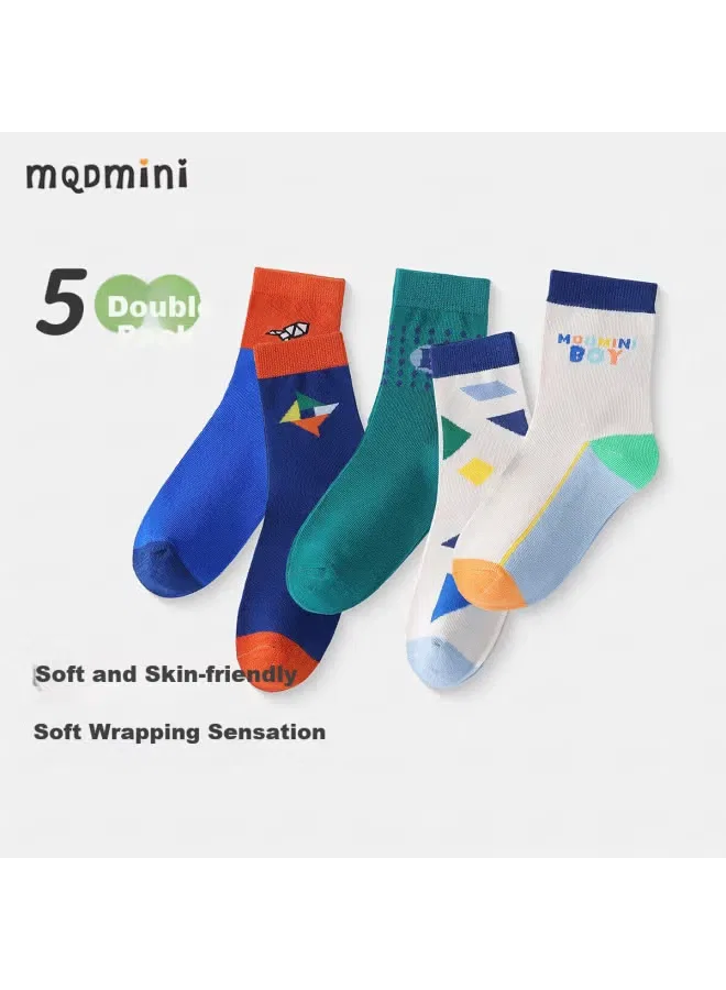 Носки детские хлопковые с принтом 5 пар Mqdmini