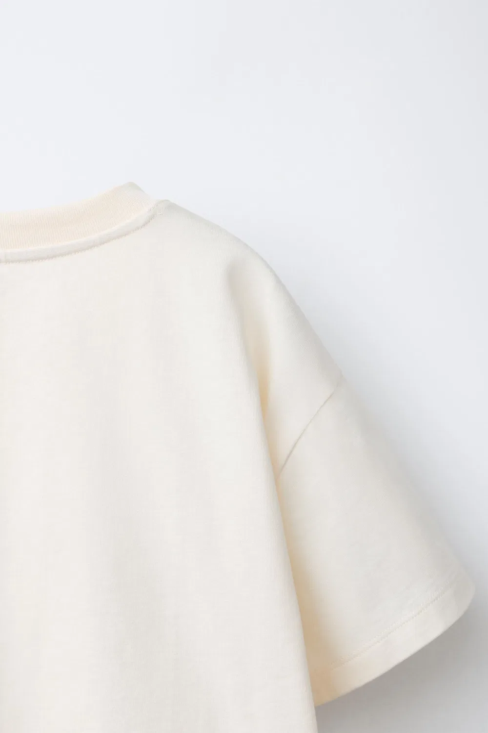 Вязаная крючком футболка с цветочным узором ZARA, Ecru — фото 4