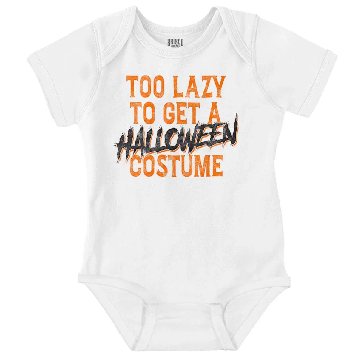 Детский боди-комбинезон с принтом Too Lazy To Get A Halloween Costume Brisco Brands, White