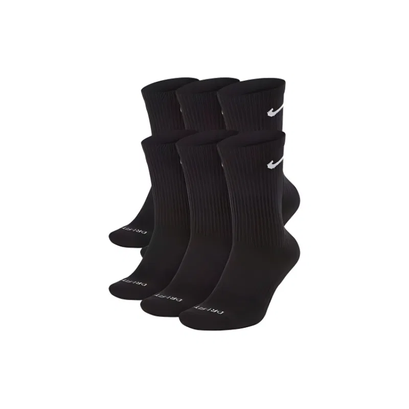 Мужские носки с усиленной подошвой, комплект из 6 пар, Nike, Black