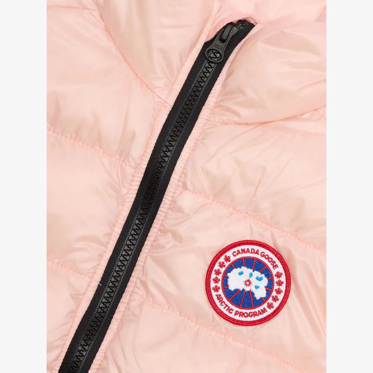 Детский пуховый жилет из крофтона с утеплителем Canada Goose, розовый — фото 2