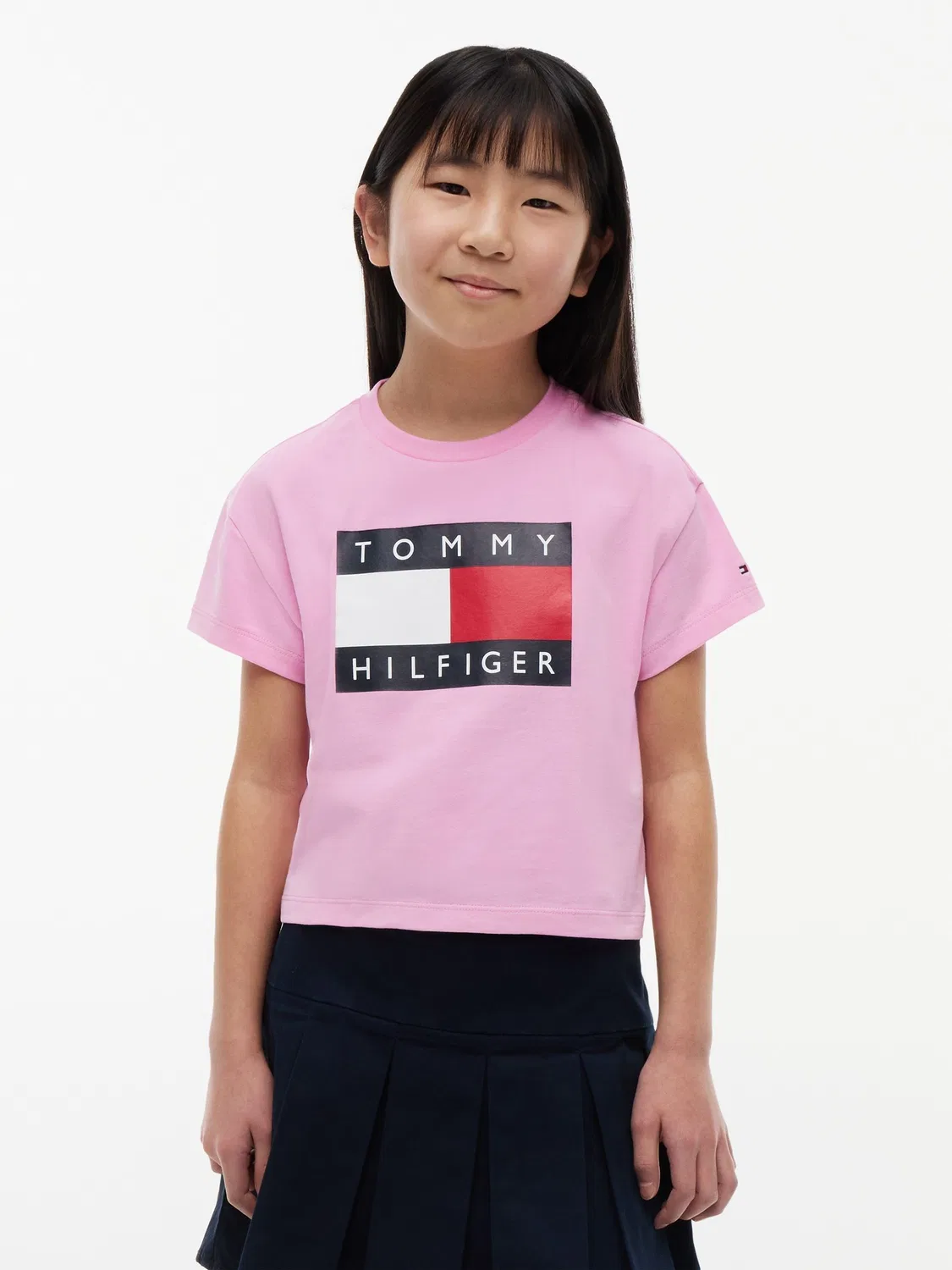 Футболка с логотипом Heritage Flag Tommy Hilfiger, розовый